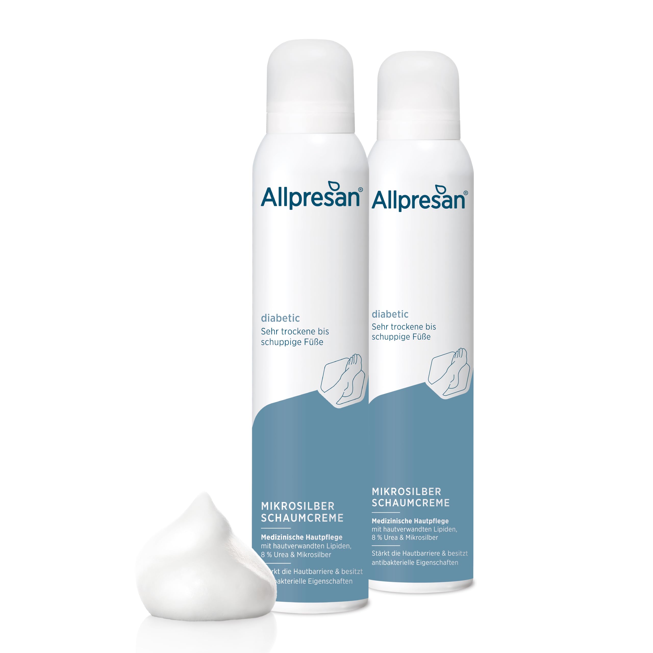 allpresan-diabetic-mikrosilber-schaum-creme-2x200-ml-repair image 1