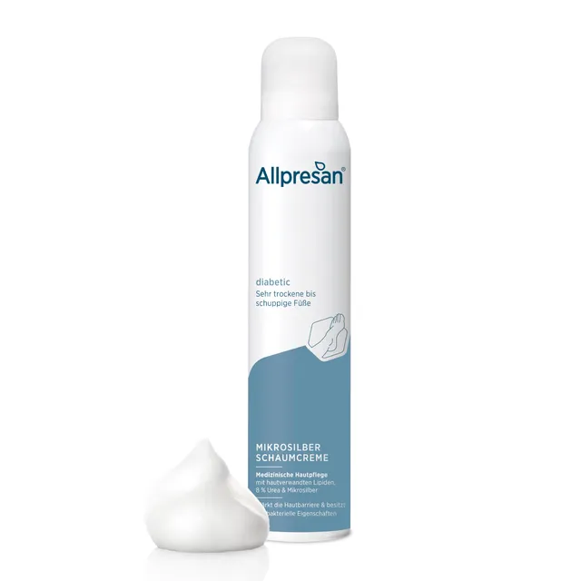 allpresan-diabetic-mikrosilber-schaumcreme-200-ml-mit-urea image 1