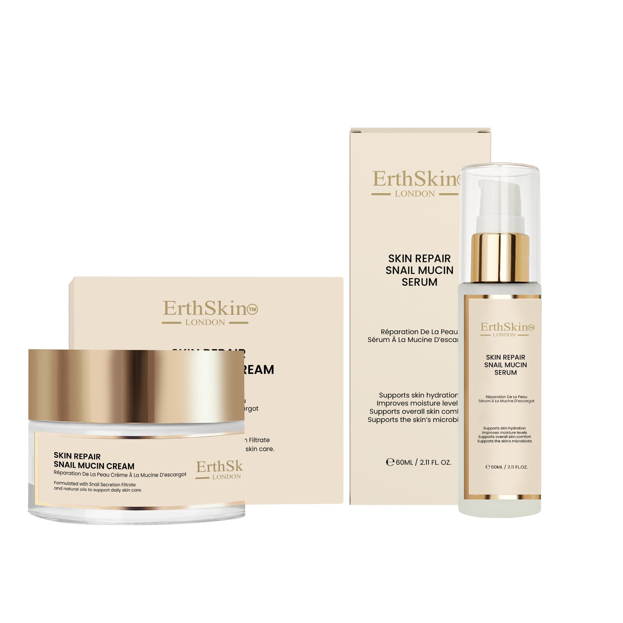 erth-skin-gift-sets-snail-mucin-creme-50ml-serum-60ml-repair image 1