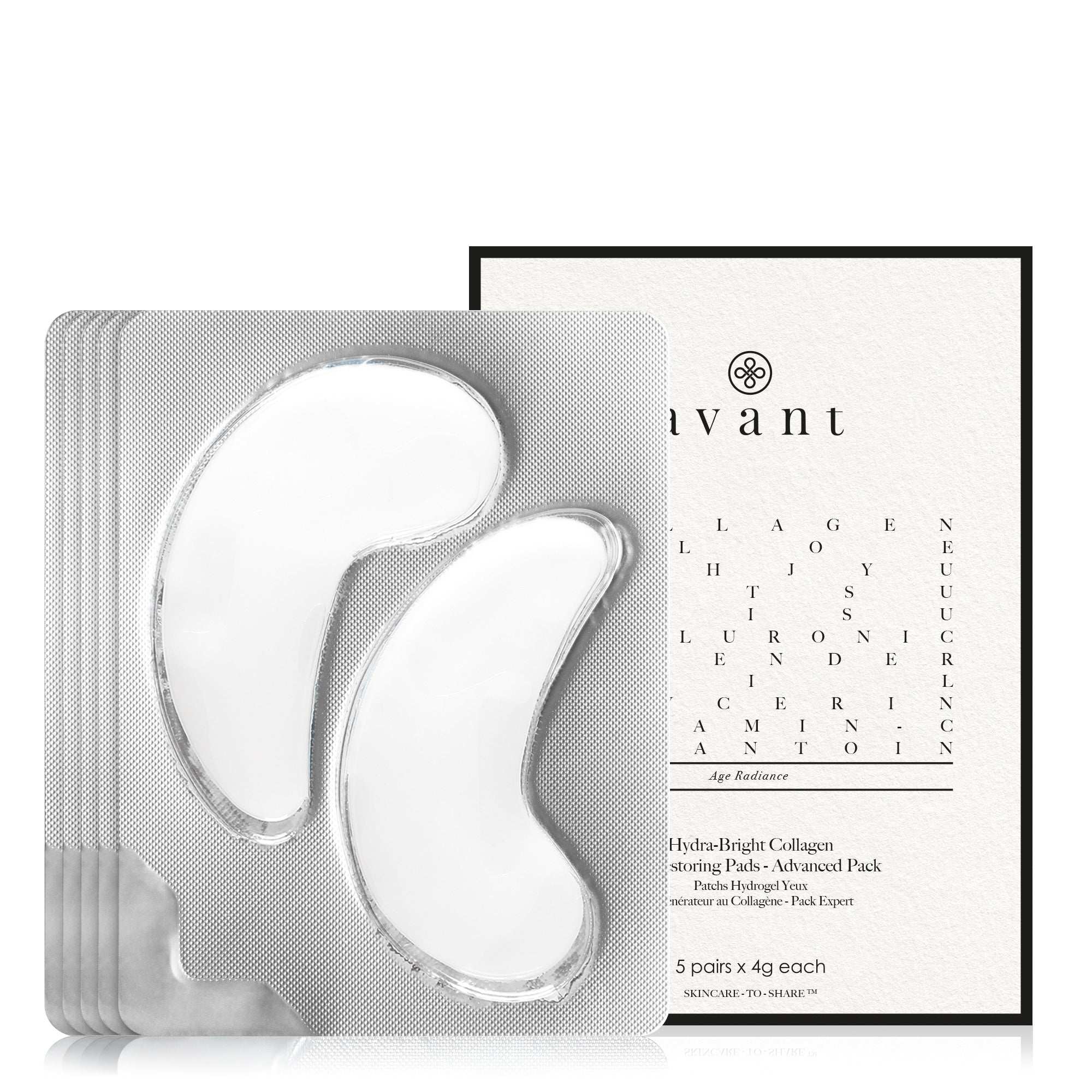 avant-hydra-bright-collagen-augen-pads-erweitertes-paket-hyaluron image 1