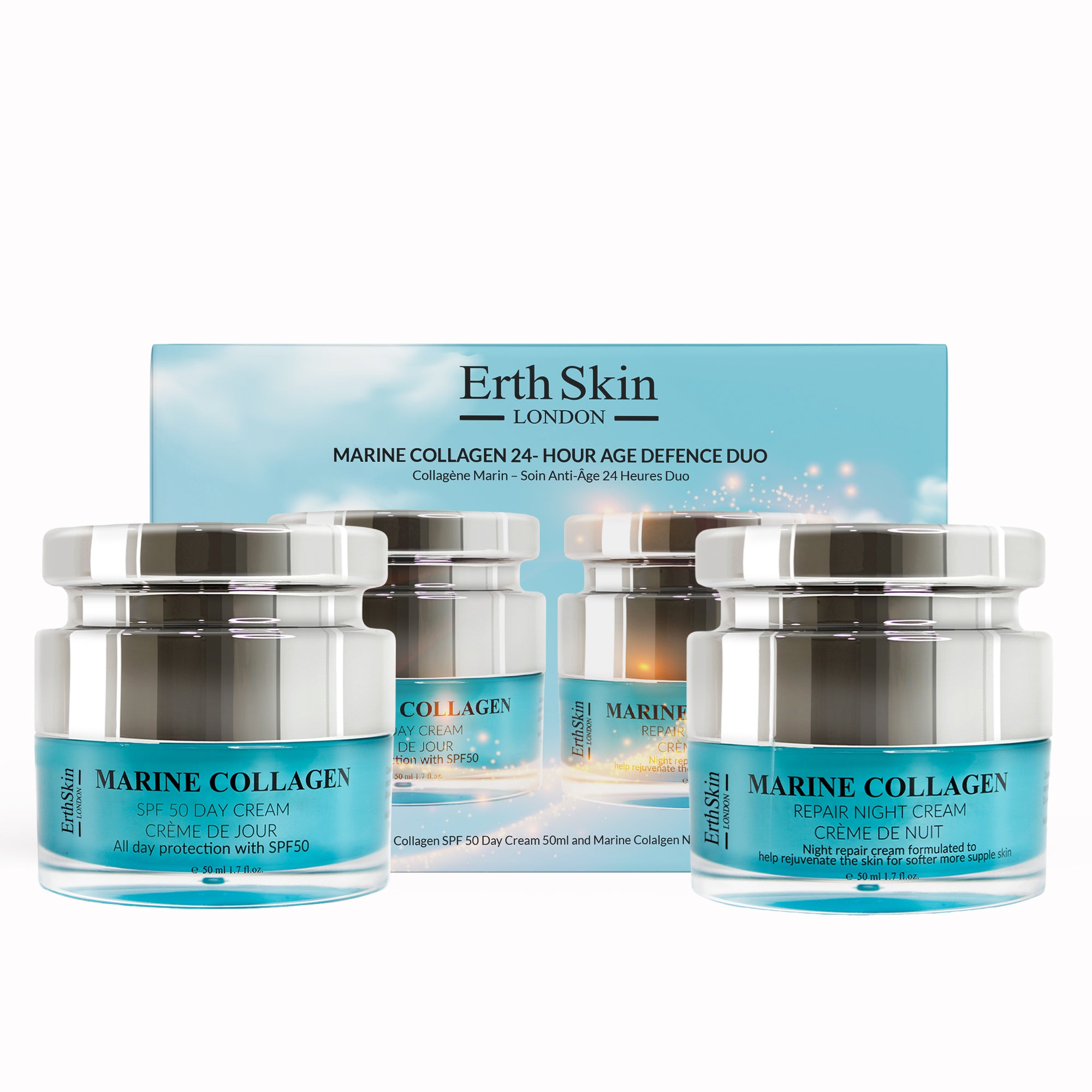 erth-skin-marine-collagen-24h-duo-tagescreme-lsf50-nachtcreme image 1