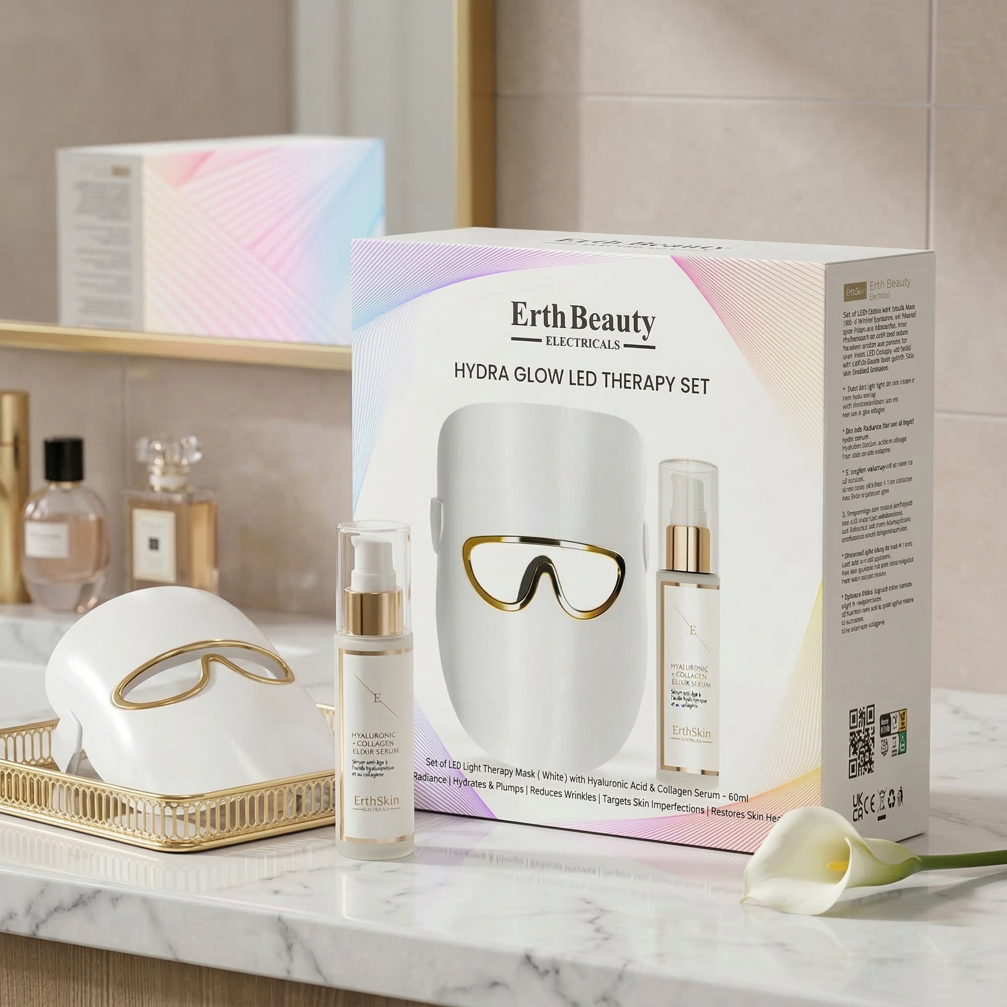 erth-skin-hydra-glow-led-therapy-maske-weiss-mit-ha-serum image 5