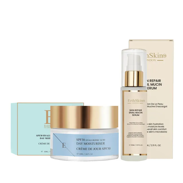 erth-skin-set-snail-serum-60ml-hyaluron-day-cream-50ml-lsf30 image 1