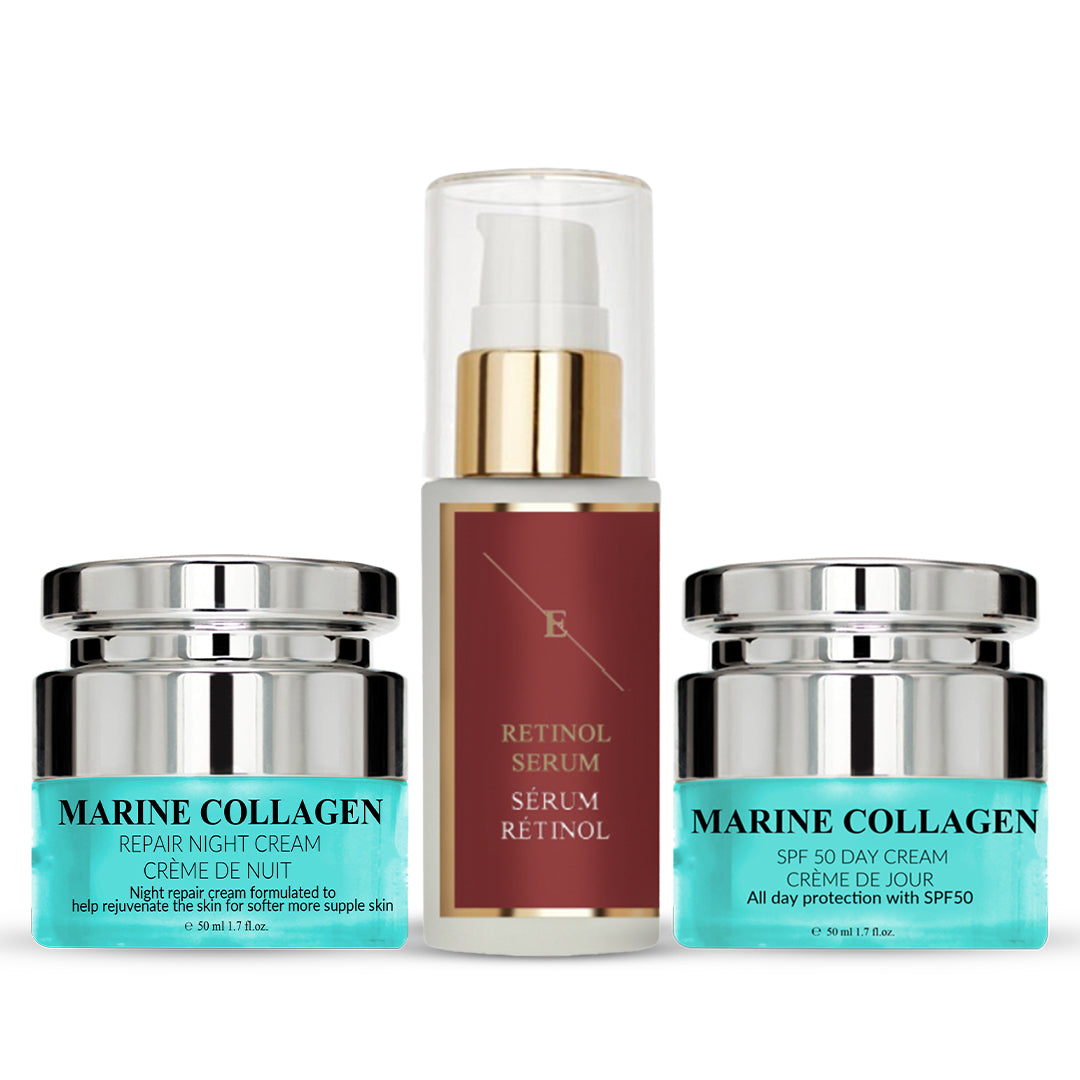 erth-skin-retinol-serum-30ml-kollagen-tag-nacht-set-3-teilig image 1