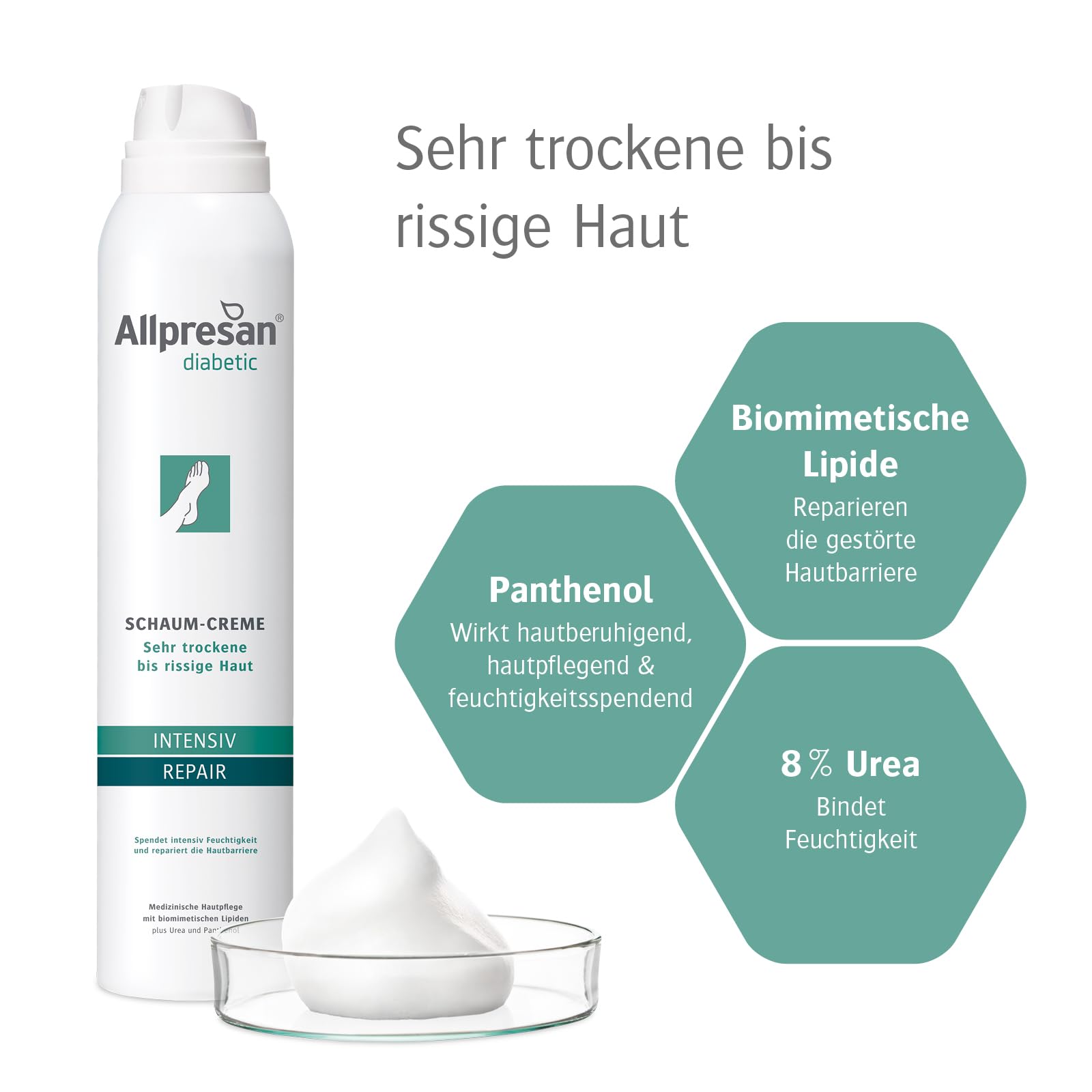allpresan-diabetic-repair-schaum-creme-fu-pflege-urea-200-ml-rissige-f-e image 3
