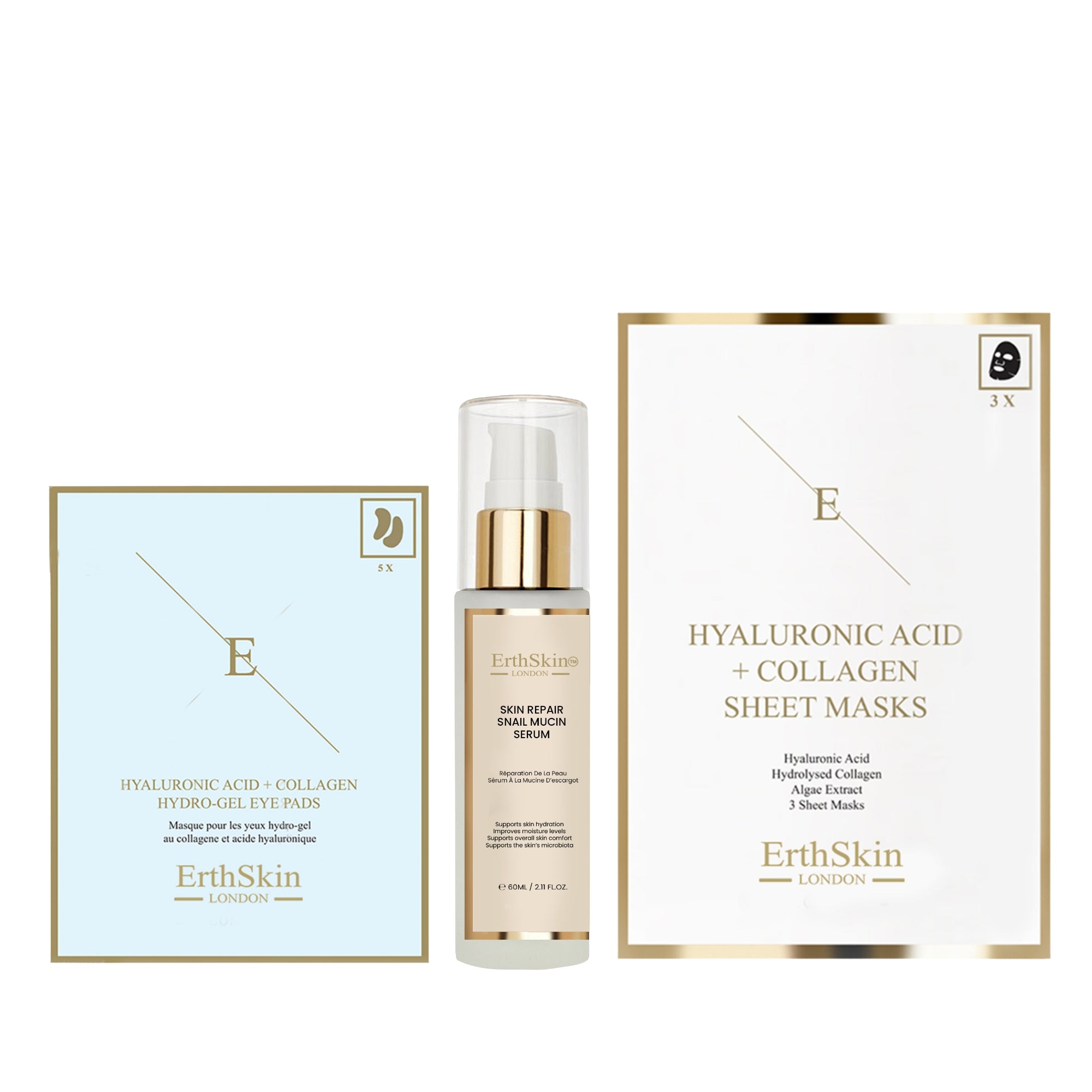 erth-skin-gift-sets-snail-mucin-serum-gesichtspflegeset-hyaluron-60ml image 2