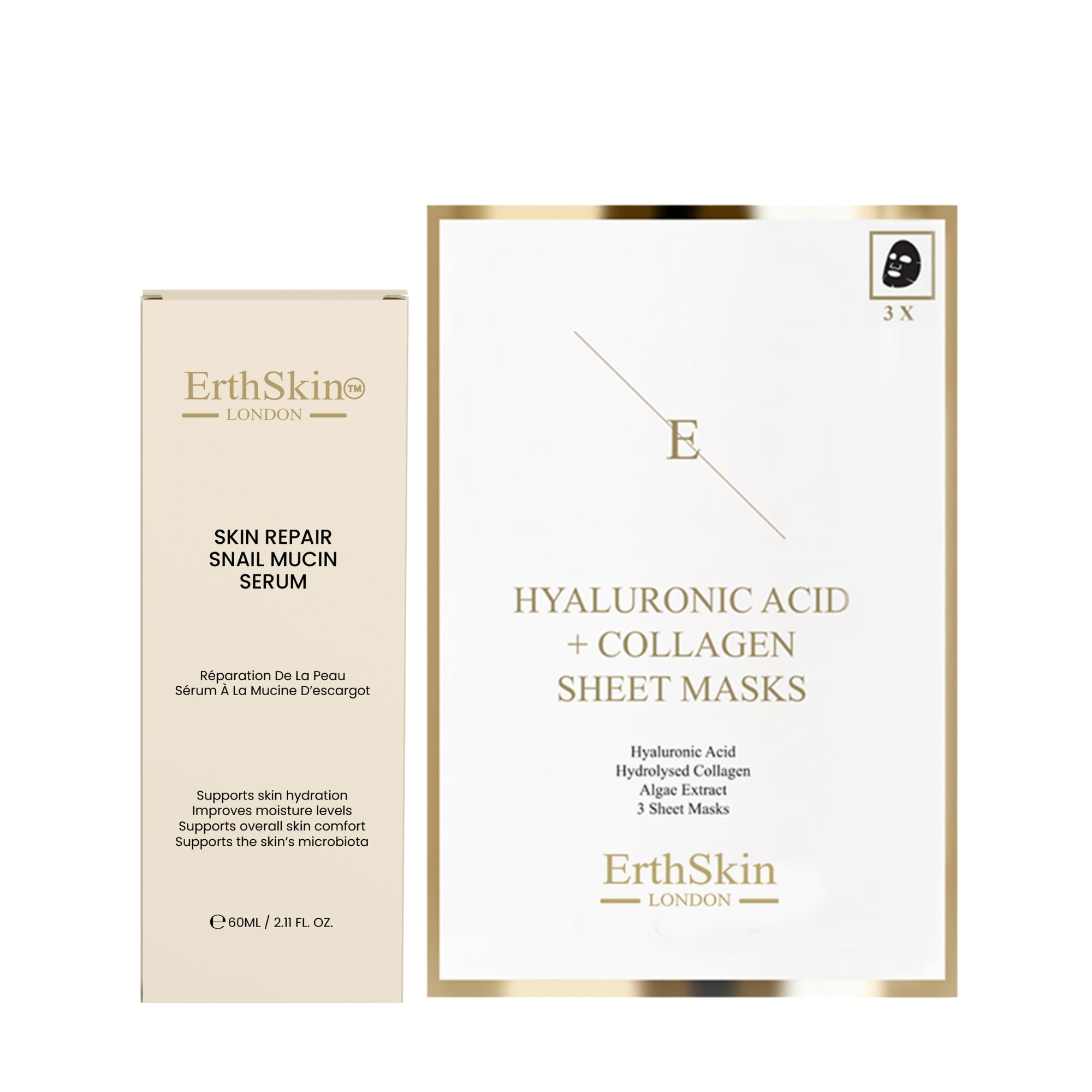 erth-skin-gift-sets-snail-mucin-serum-60ml-mit-maske-3-stk image 1